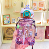 Squeeze Joy Garrafa Infantil de Água Squeeze de 1L Acompanhada de Adesivos Divertidos Para  Escola Passeios Atividades Esportivas