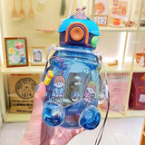 Squeeze Joy Garrafa Infantil de Água Squeeze de 1L Acompanhada de Adesivos Divertidos Para  Escola Passeios Atividades Esportivas