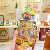 Squeeze Joy Garrafa Infantil de Água Squeeze de 1L Acompanhada de Adesivos Divertidos Para  Escola Passeios Atividades Esportivas